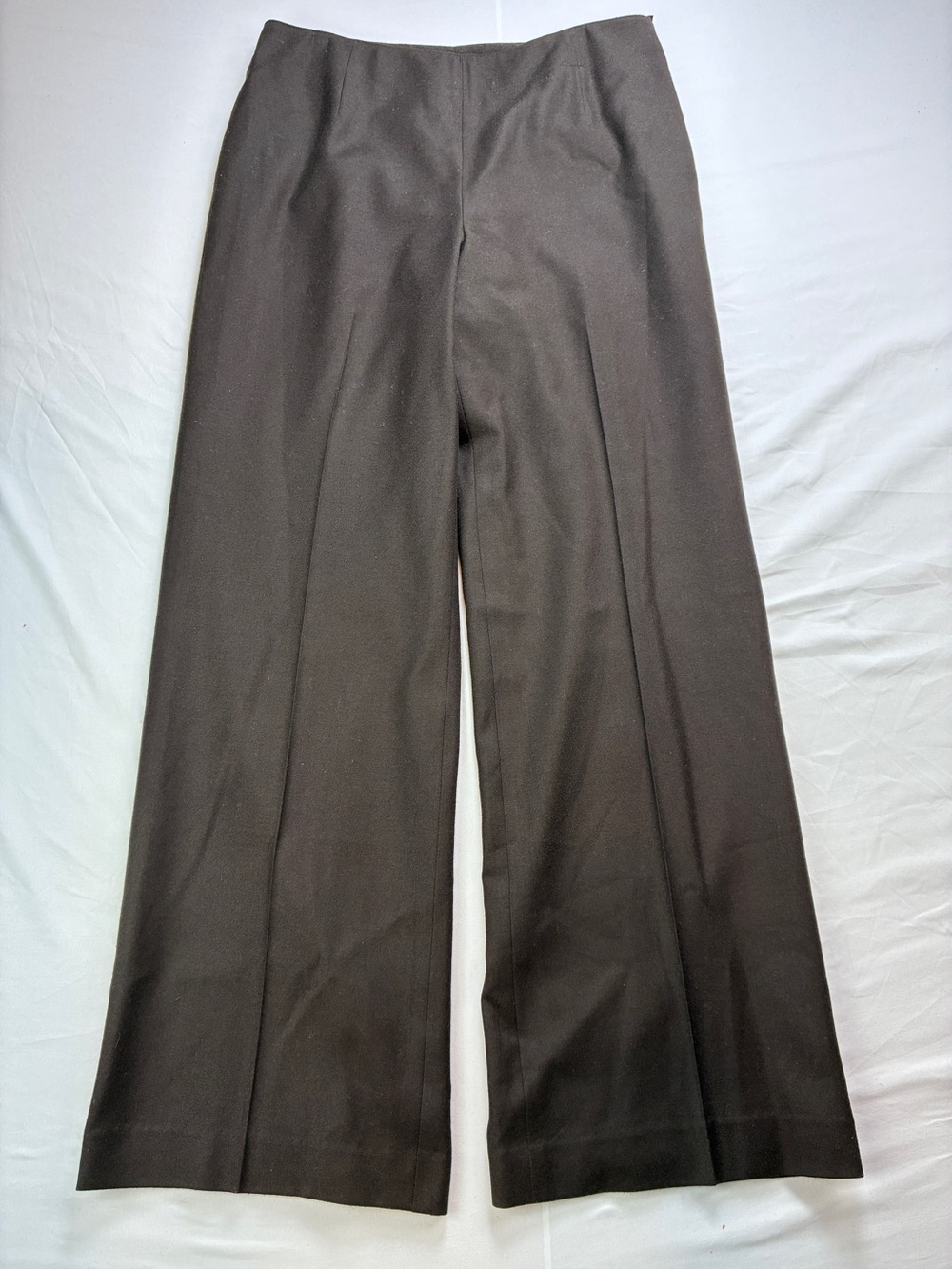 Talbots WOOL Blend Wide-Leg Trousers Black Office Church